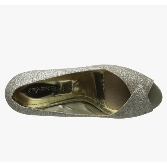 "Easy Street Women's Ravish Dress Pump, Gold Glitter, Size 6WW -7 - Picture 4 of 9